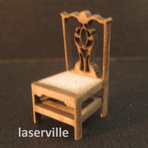 Dollshouse miniature Victorian chair ( quarter scale or 1/48)