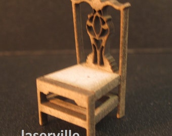 Dollshouse miniature Victorian chair ( quarter scale or 1/48)