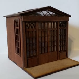 Dollhouse miniature conservatory kit 1/48 quarter scale.