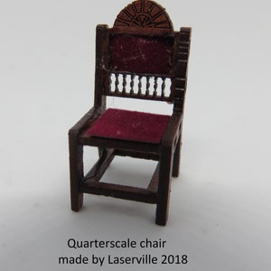 Puppenhaus Miniatur Möbel Stuhl viertel Maßstab (1/48)