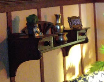 Dollshouse miniature Art Deco book shelf,one scale (1/12)