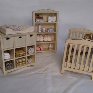 Dollhouse miniature furniture kit one scale 1/12 Chest of drawers. image 6