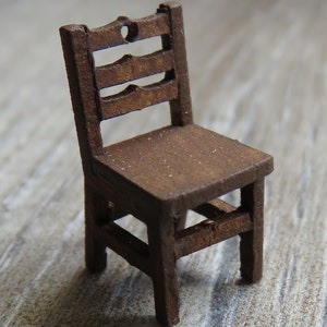 Dollhouse miniature kit farmers chair quarterscale  1:48 or 1/48