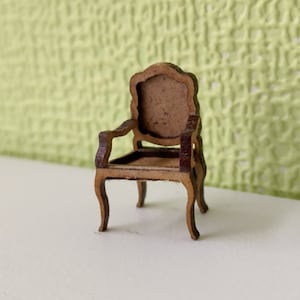 Dollshouse miniature KIT quarter scale (1/48) French Rococo chair 1.