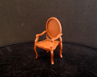 Dollshouse miniature half scale (1:24.1/24) French Rococo chair KIT.