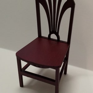 Art nouveau dollshouse miniature furniture chair 1:12