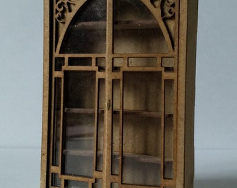 Dollhouse miniature storage cabinet 1/24 half scale in Art Deco, Art nouveau KIT