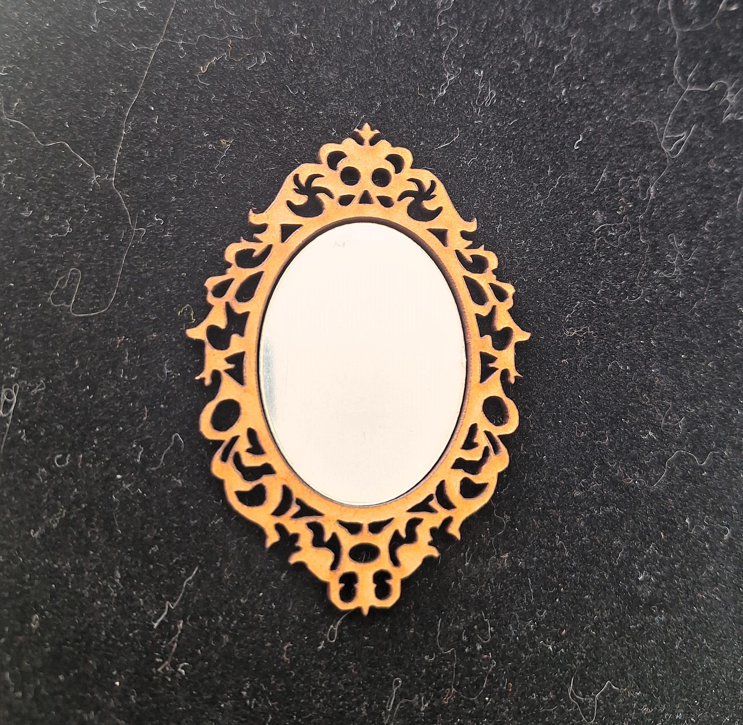 Miroir Miniature Pour Maison De Poupée 1/12 - Décoration Accessoire, En Plastique, Neuf