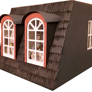 Poppenhuis miniatuur roombox DIY KIT 1/12 Attic