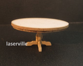 Dollshouse miniature quarter scale (1/48) table oval KIT