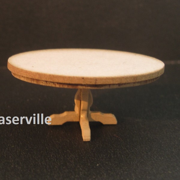 Dollshouse miniature quarter scale (1/48) table oval KIT