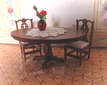 Dollshouse miniature  kit half scale (1/24) oval table.