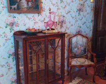 Dollshouse miniature Art Nouveau Treasury cabinet one scale (1/12)