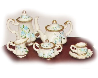 Dollhouse miniatures halfscale (1/24) coffee tableware KIT
