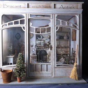 Poppenhuis Miniatur Roombox Bausatz 1/12 eine Schaal in Art Deco, Jugendstil.