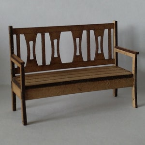 Miniatur Gartenbank Bausatz 1:48