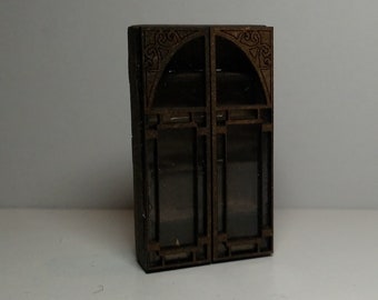 Dollhouse miniature storage cabinet 1/48 quarterscale scale in Art Deco, Art nouveau.