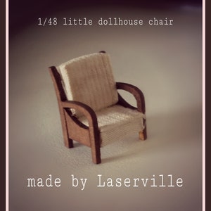 Dollshouse miniature kit quarter scale (1:48) Art Deco lazy chair.
