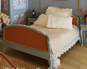 Dollshouse miniatuur kit 1 schaal (1:12.1/12) Franse Louis bed.