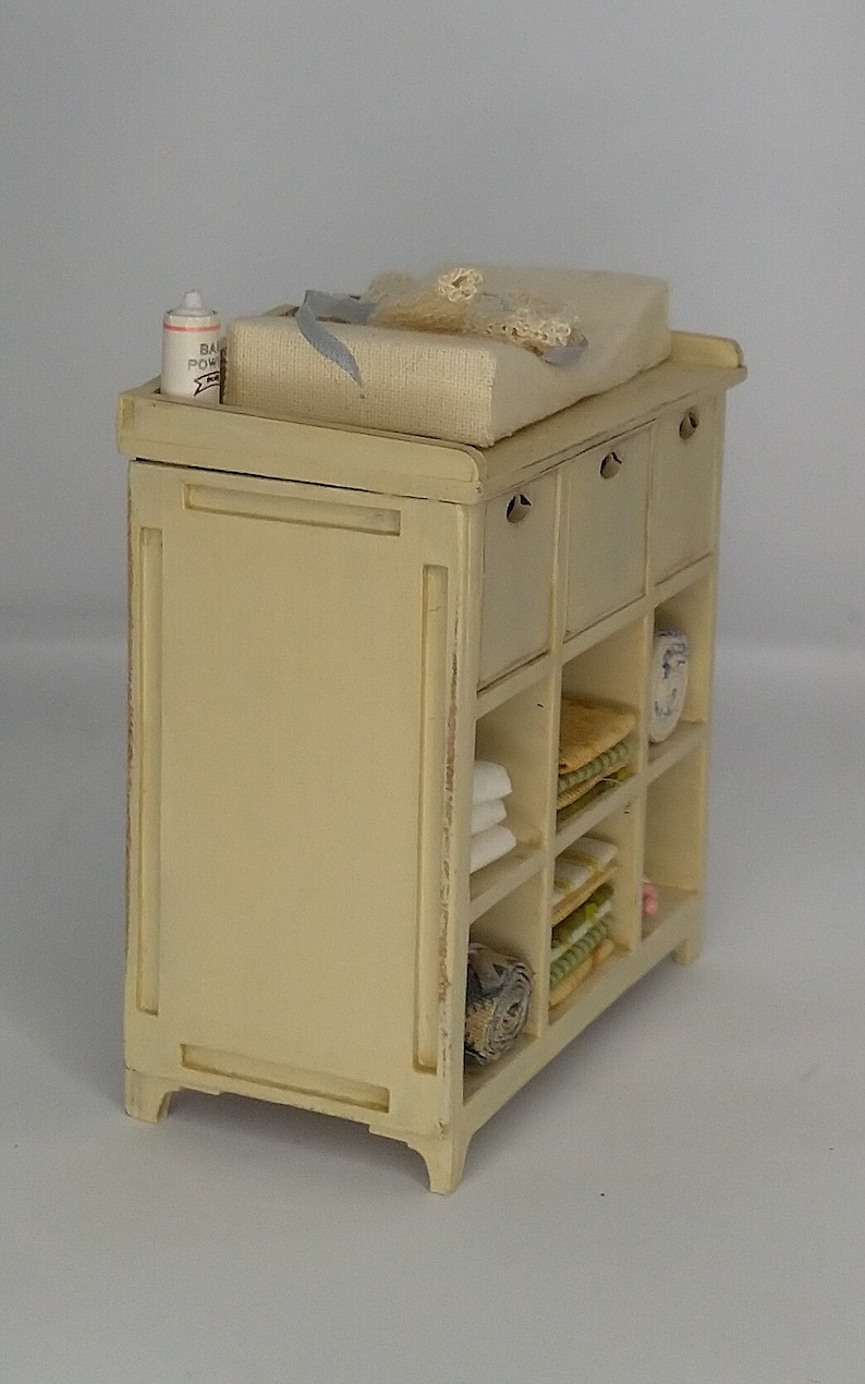 Dollhouse miniature furniture kit one scale 1/12 Chest of drawers. image 5