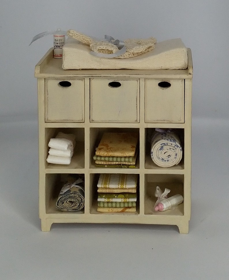 Dollhouse miniature furniture kit one scale 1/12 Chest of drawers. image 3