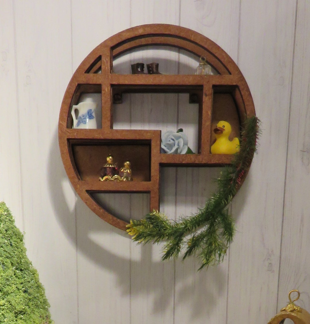 Dollshouse Miniature Round Bookshelf 1:12 - Etsy