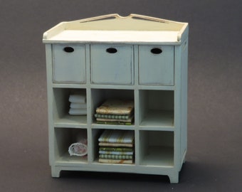 Dollhouse miniature furniture kit one scale (1/12) Chest of drawers.