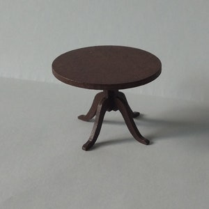 Dollhouse miniature kit Round table halfscale  1:24 or 1/24