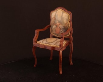 Dollshouse miniature KIT 1 scale (1:12.1/12) French Rococo chair.