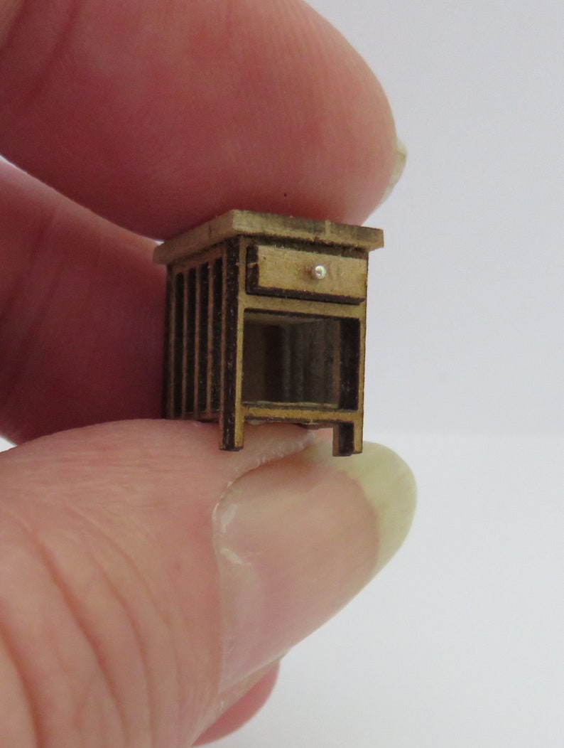 Dollshouse miniature quarter scale 1/48 night stand. image 1