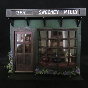 Dollhouse miniature roombox kit 1/24 half scale in an old style.