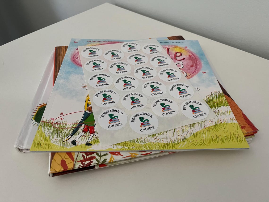 Personalized Book Sticker Labels for Kids | Book Stickers for Boys ...
