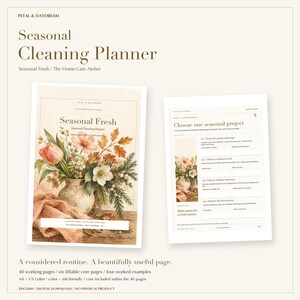 Seasonal Cleaning Planner: Printable Checklists and Fillable Starter, A4 and US Letter
