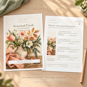 Seasonal Cleaning Planner: Printable Checklists and Fillable Starter, A4 and US Letter