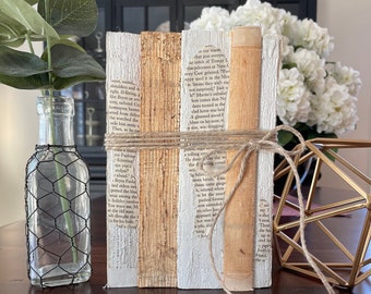 Rustic Farmhouse Books/Farmhouse Collection/Book Decor/Bookshelf Decor/Staging/Old Books/Book Bundle/Book Stack/Vintage Books/White Books