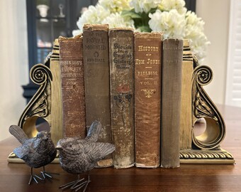 Antique Books/Vintage Books/Farmhouse Collection/Farmhouse Books/Old Books/Book Bundle/Book Collection/Rustic Books/Tattered Books/Shabby