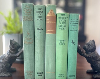 Antique Books/Vintage Books/Bookshelf Decorating/Farmhouse Collection/Farmhouse Books/Old Books/Book Bundle/Home Decor/Rustic Books/