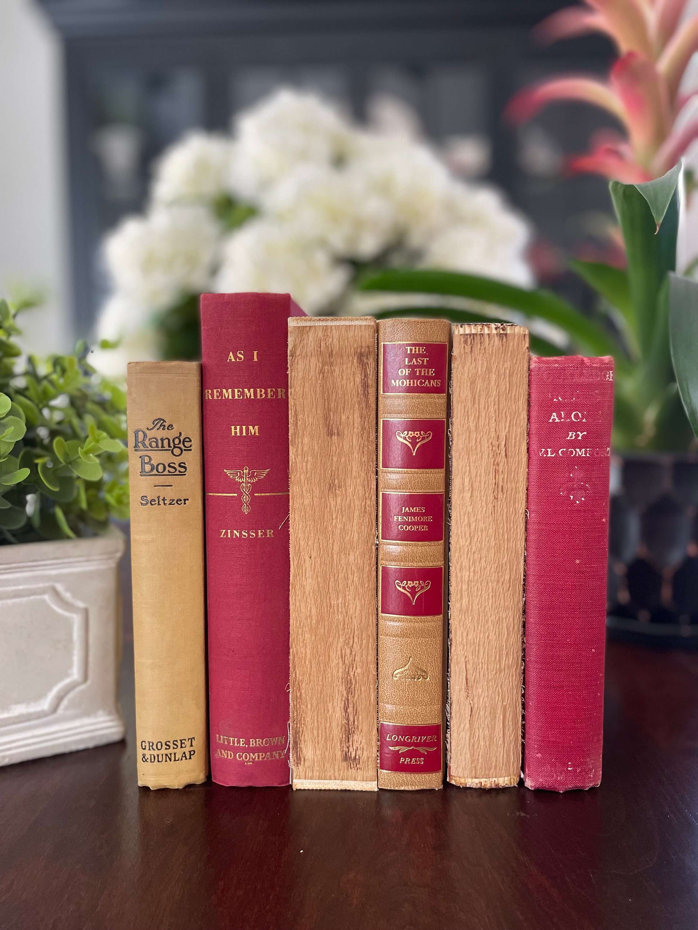 Antique Books/Vintage Books/Book Decor/Old Books/Decorative Etsy