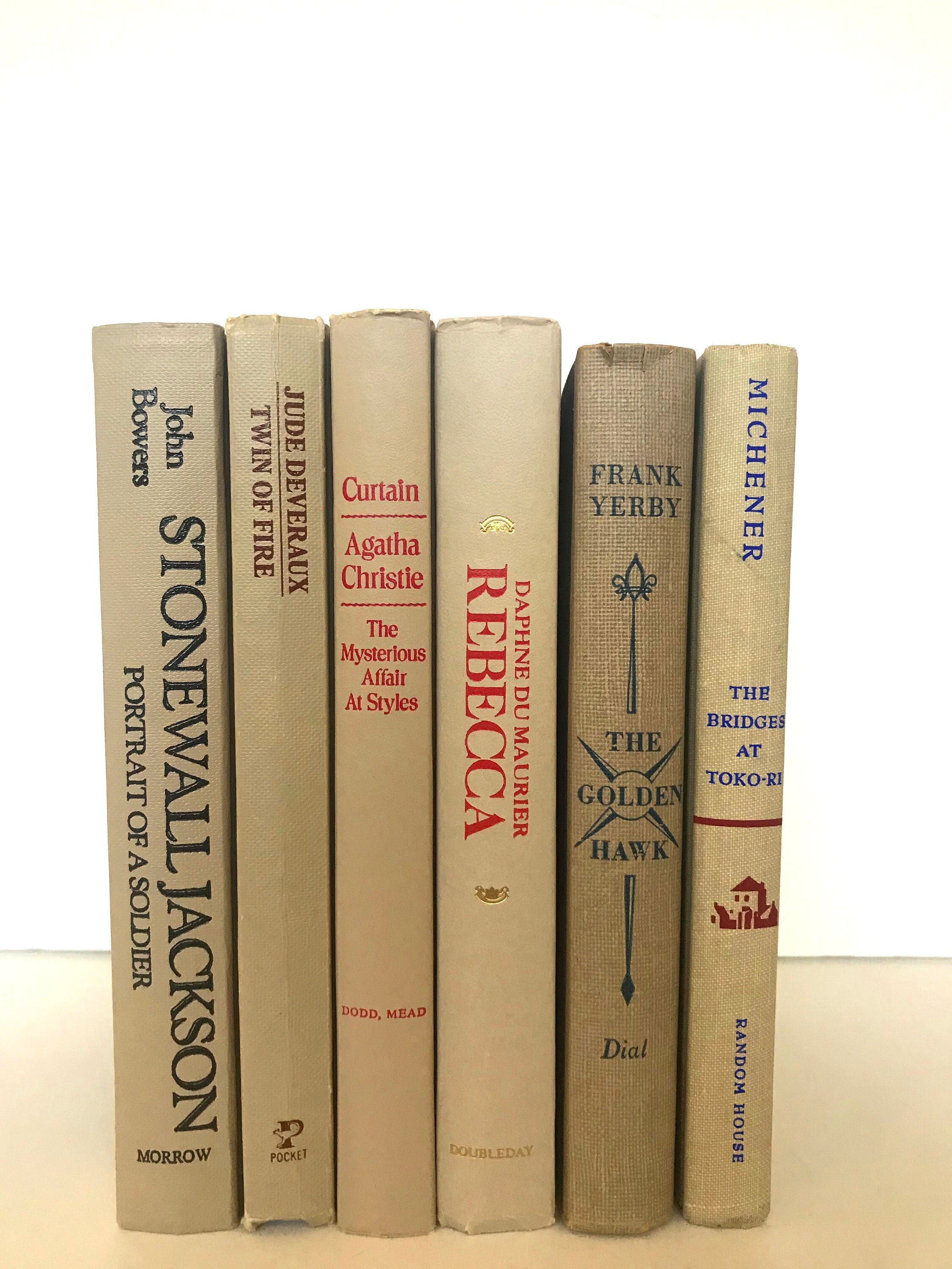 Neutral Vintage Books/book Decor/books to Decorate/book Bundle