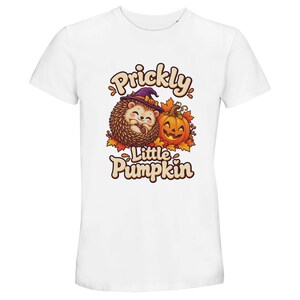 Recycled blend Unisex Crewneck T-shirt |Prickly Little Pumpkin - Halloween Hedgehog Design