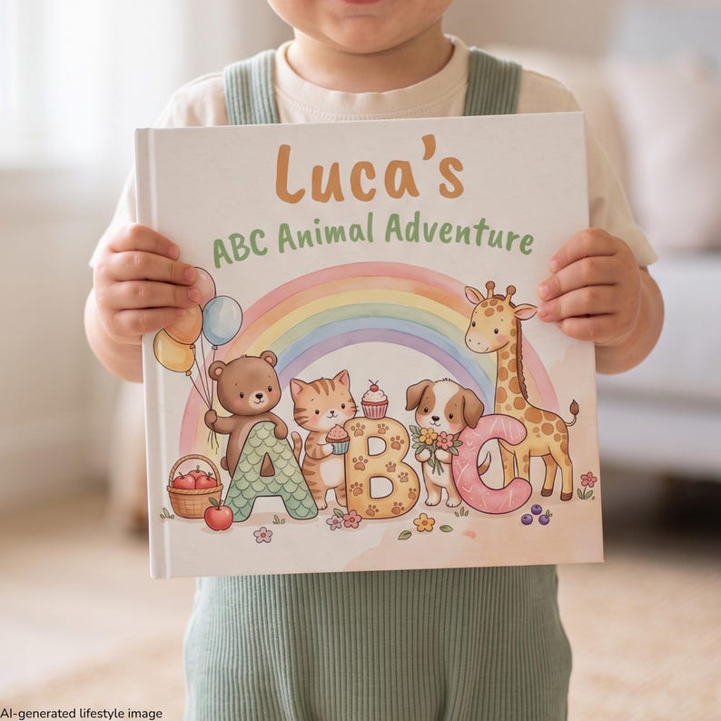 Personalized ABC Book for Kids, Custom Name Storybook for Boy or Girl ...