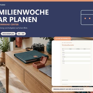 Familienplaner zum Ausdrucken: 12 Seiten, Wochenplan, Abholplan & Aufgaben, DE/EN