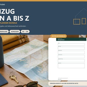 Moving Planner Bundle: Handover Forms & Address Change Tracker, German English