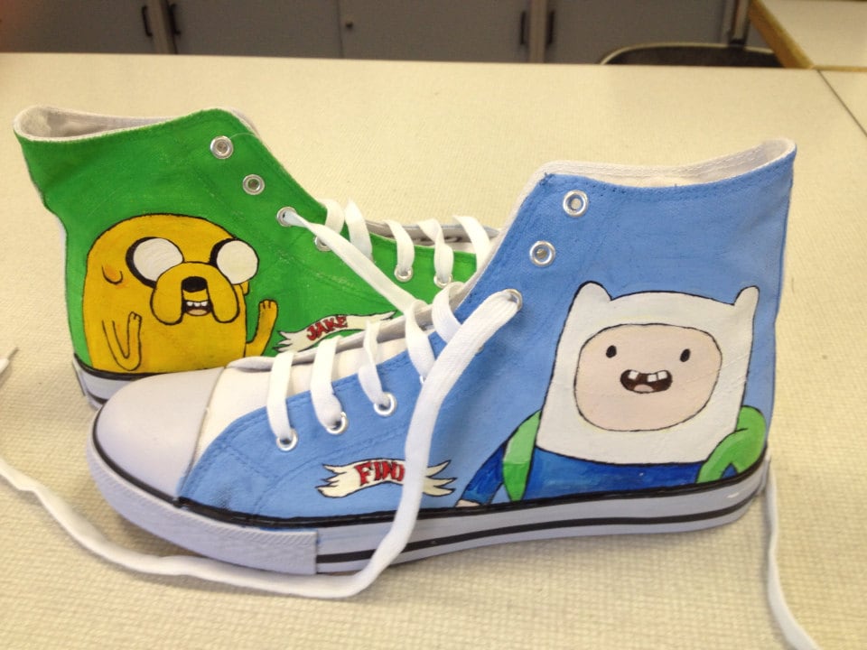 Adventure Time Hand Painted High Tops - Etsy