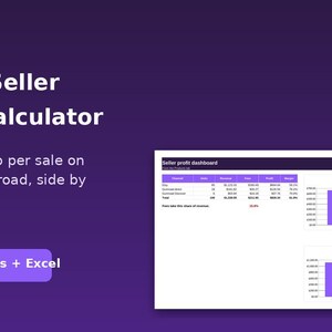 Etsy Seller Profit & Pricing Calculator Spreadsheet: 2026 Etsy, Shopify, eBay, Amazon Fee, COGS and Margin Tracker (Google Sheets + Excel) image 2
