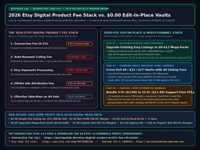 Etsy Seller Profit & Pricing Calculator Spreadsheet: 2026 Etsy, Shopify, eBay, Amazon Fee, COGS and Margin Tracker (Google Sheets + Excel) image 6