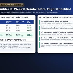 E-Commerce Black Friday & Cyber Monday Promo Margin Calculator: 14 Holiday Emails, 10 SMS and Launch Checklist (Excel, Sheets and Word) image 5