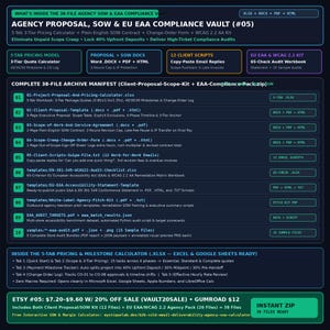 WCAG 2.2 & EU EAA Website Accessibility Audit Template: Web Agency Client Proposal, Scope of Work Contract and Pricing Calculator (Excel) image 8