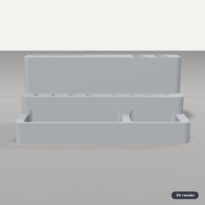 Digital Caliper, Steel Ruler, Hex Bit & Pen Desk Stand 3D Print STL: Parametric OpenSCAD Customizer (One-Piece Support-Free Organizer) image 3