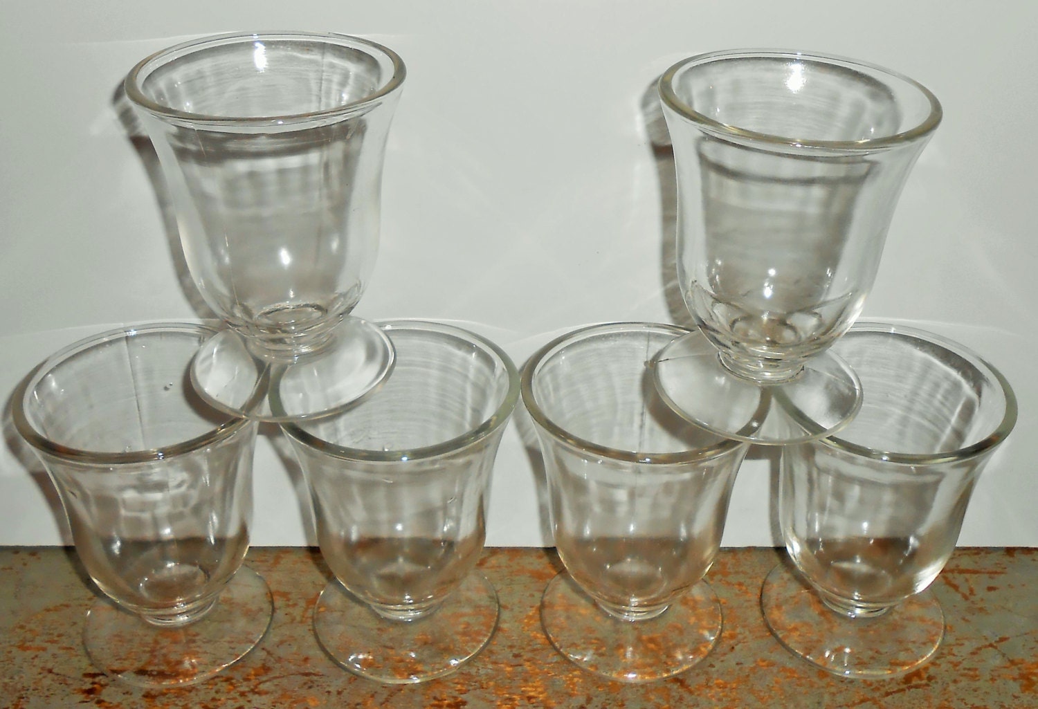 Vintage Dessert Cups Clear Glass Parfait Cup Dessert Bowls Etsy